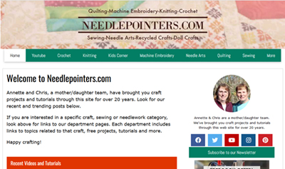 web site still of Needle Pointers dot com