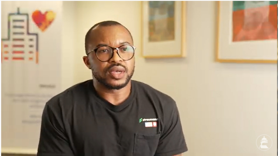 African-American grad of machinist training program